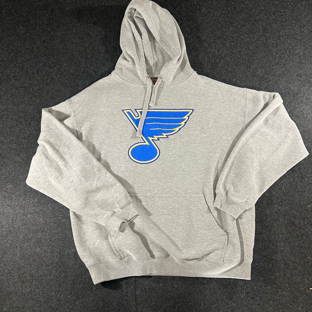 Vintage Old Time Hockey St. Louis Blues Hoodie Mens XL Gray NHL Hoodie